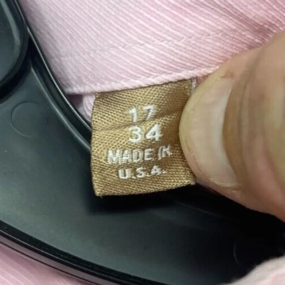 Gitman Gold Men's‎ Shirt 17-34 Pink Master Shirt Makers Made In USA